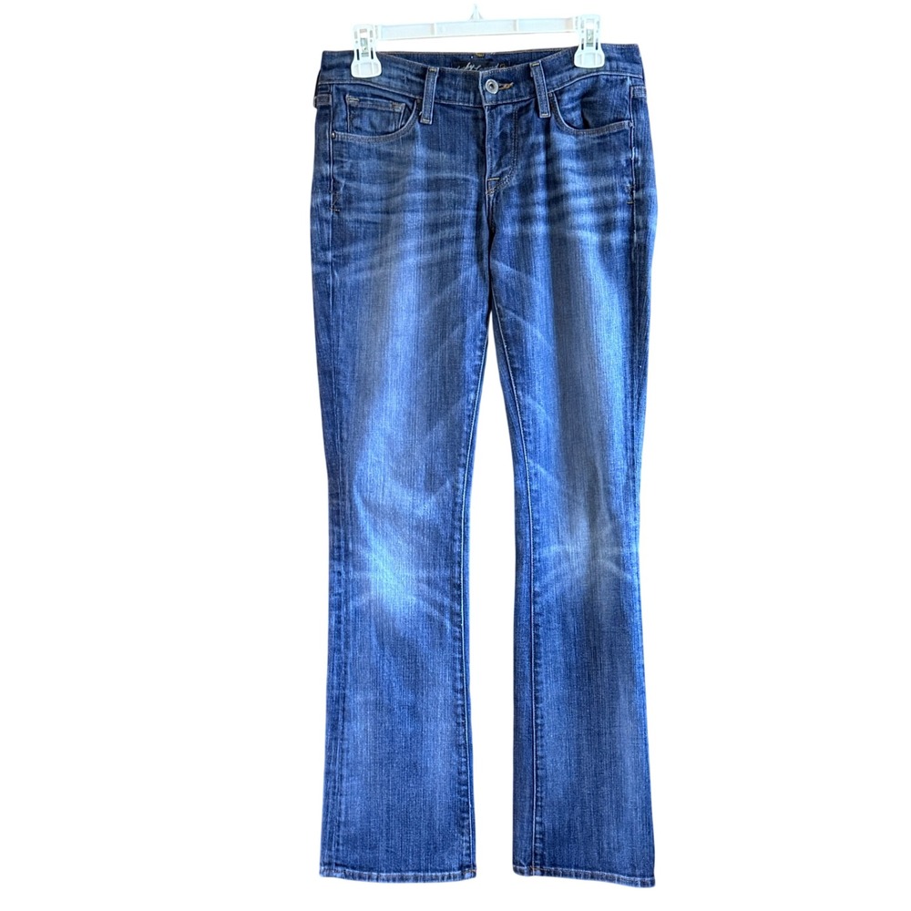 Lucky Brand 6/28 Zoe Bootcut Y2K Made In USA Jeans Blue Mid Rise 33" inseam - Picture 2 of 9